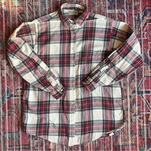Vintage ~1980’s L. L. Bean Plaid Flannel Top, Women’s 10